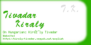 tivadar kiraly business card